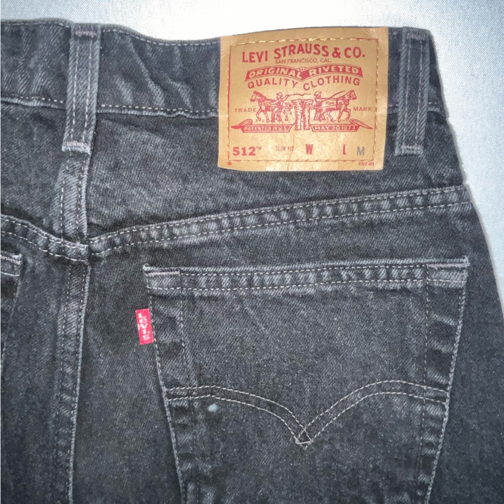 Levi’s 512 Slim Fit 8 Reg Straight Leg Vintage Black Denim Cowgirl Western - Picture 3 of 8
